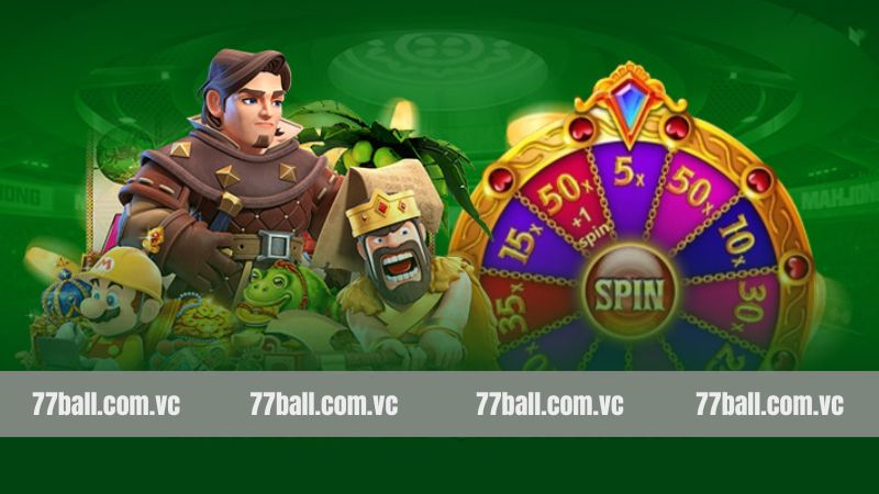 Nhiều trò chơi slot trải nghiệm ấn tượng tại 77Ball